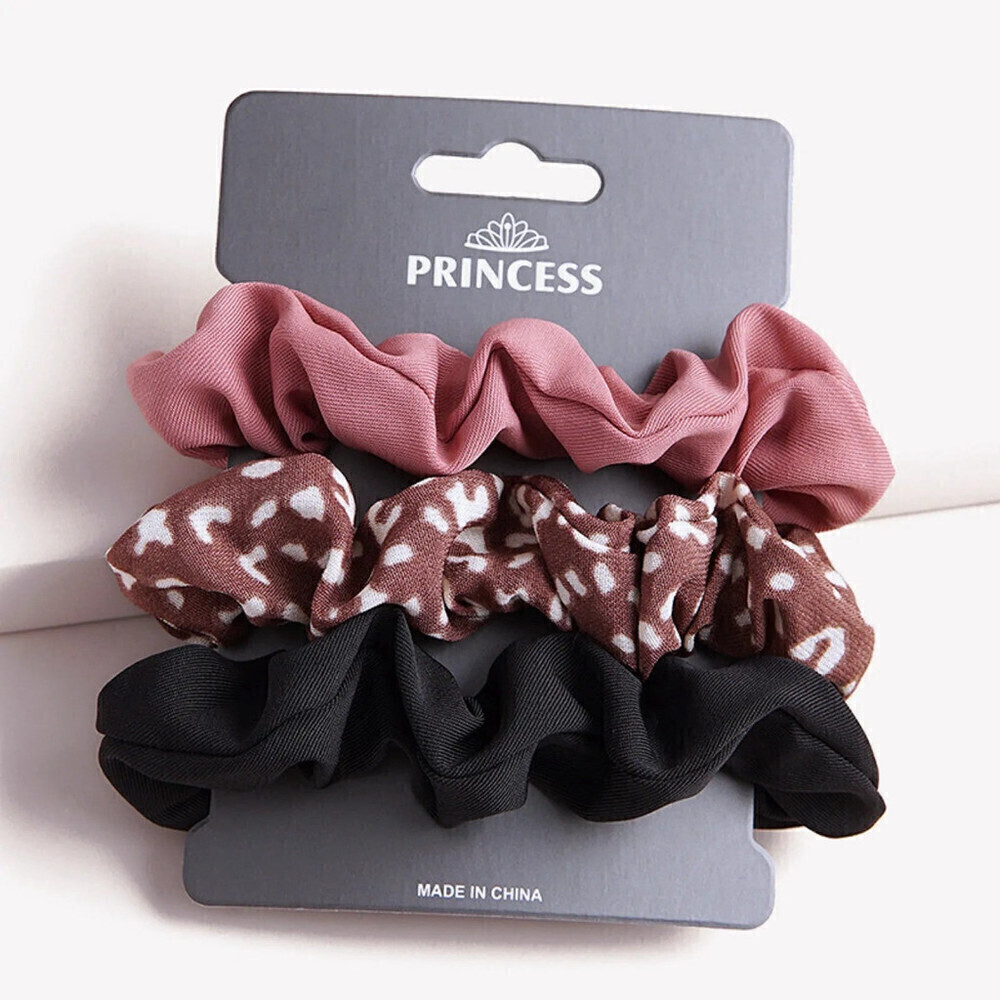 Scrunchie In Brick Red Set of 3